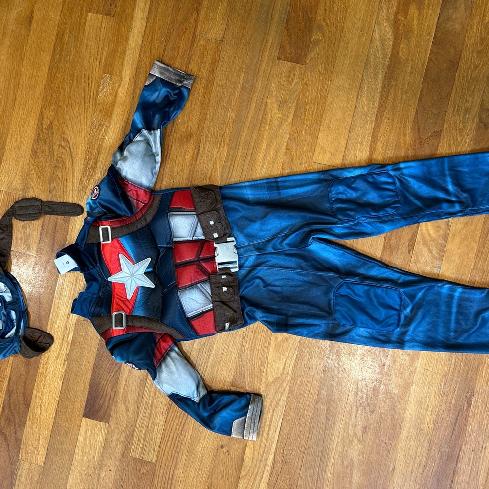 Disney Captain America Superhero Costume - Blue, Red, and Silver